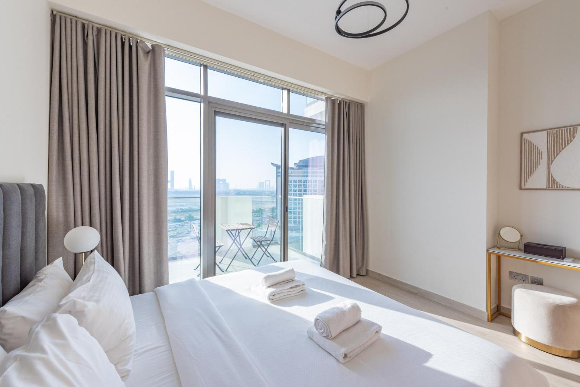 شقة Cozy & Convenient 1Br Haven In Al Jaddaf دبي المظهر الخارجي الصورة